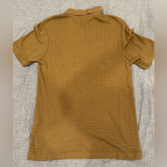 Zara Jacquard Polo Khaki size Small - Picture 3 of 3